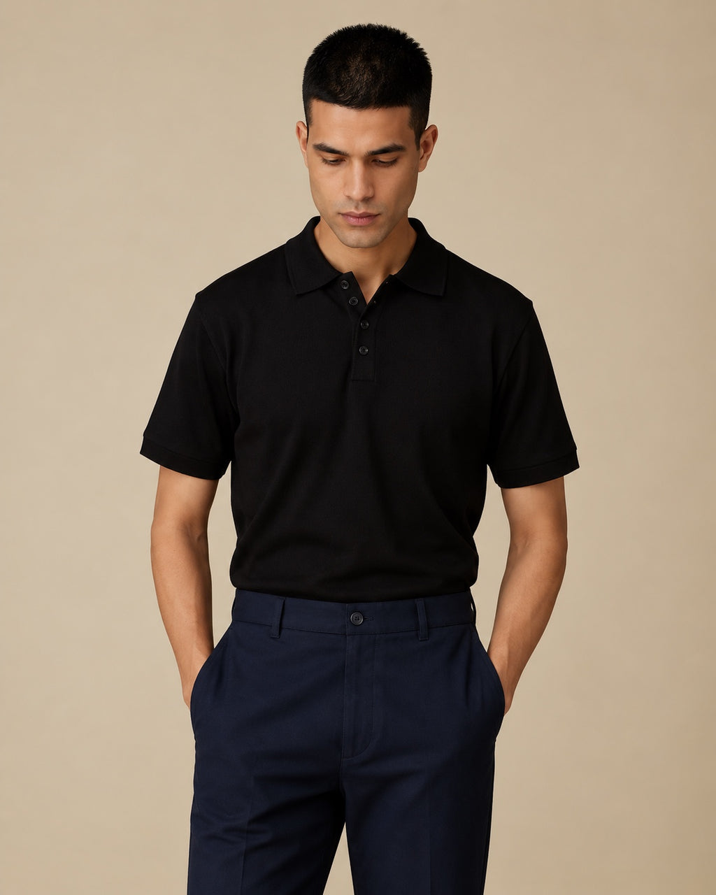 Black Essential Polo