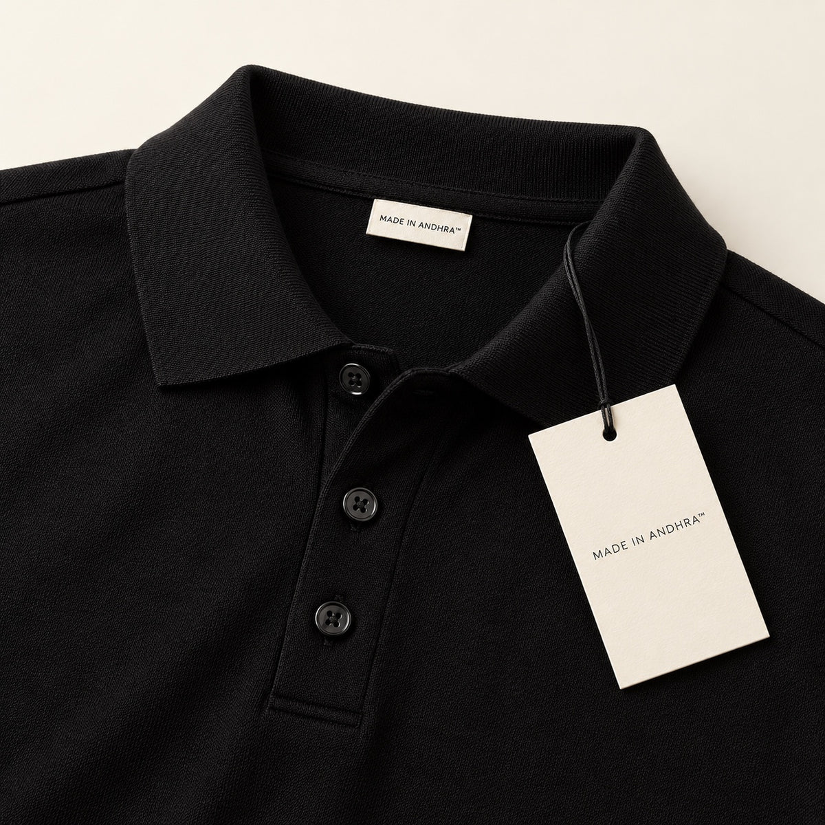 Black Essential Polo