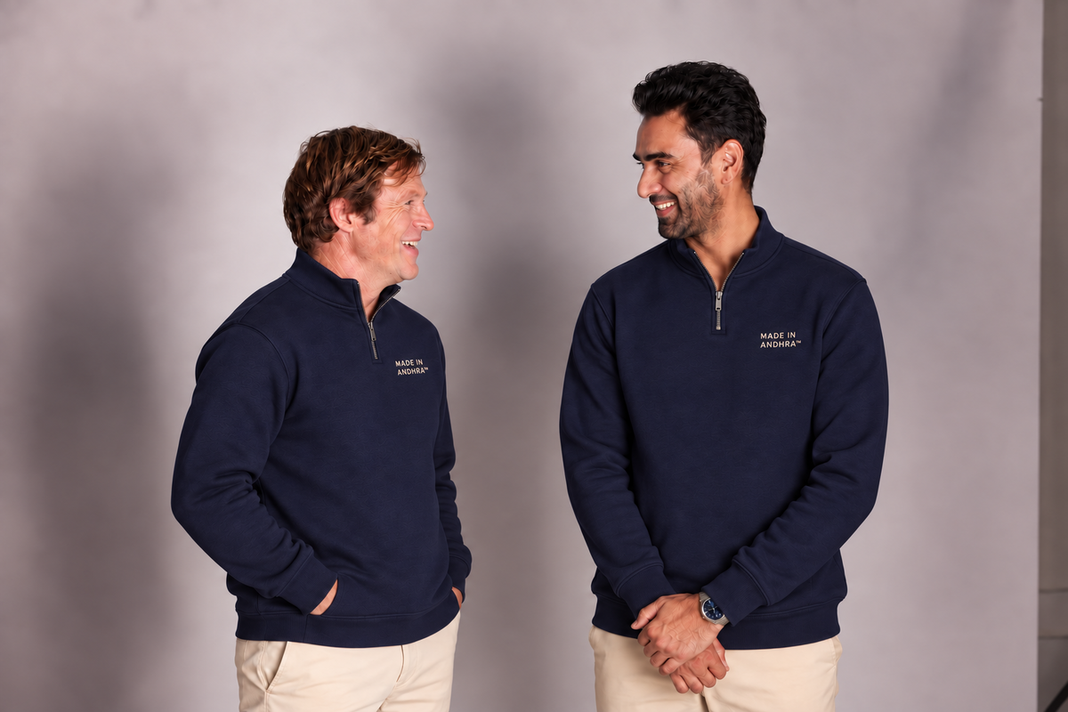 Navy Quarter-Zip Sweatshirt