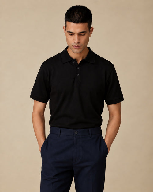 Black Essential Polo