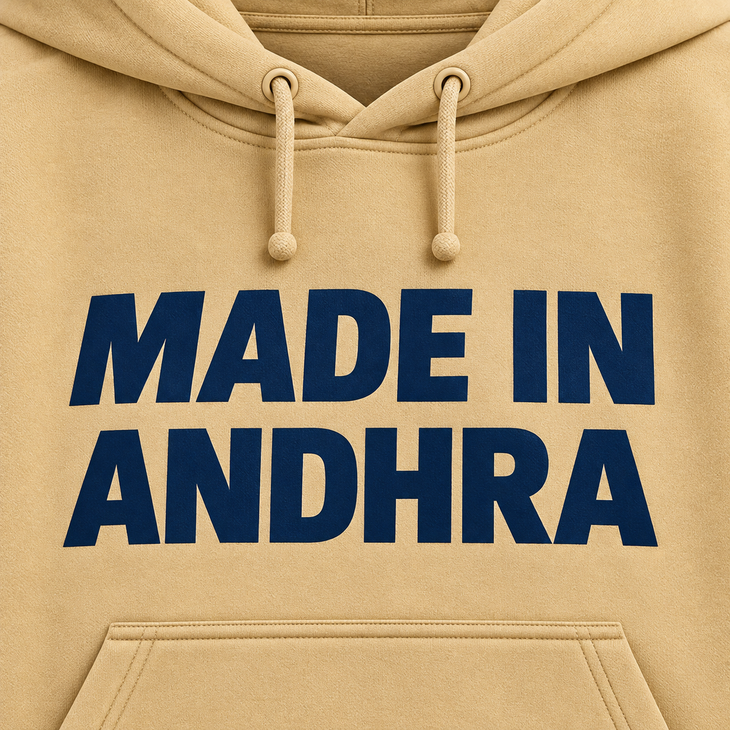Made in Andhra™ Classic Beige Hoodie — additional product view