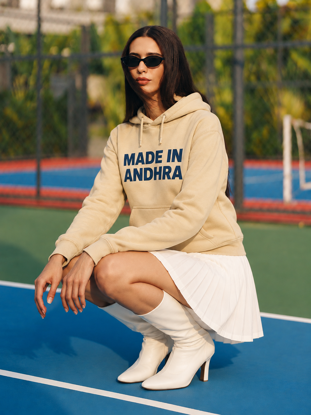 Made in Andhra™ Classic Beige Hoodie — additional product view