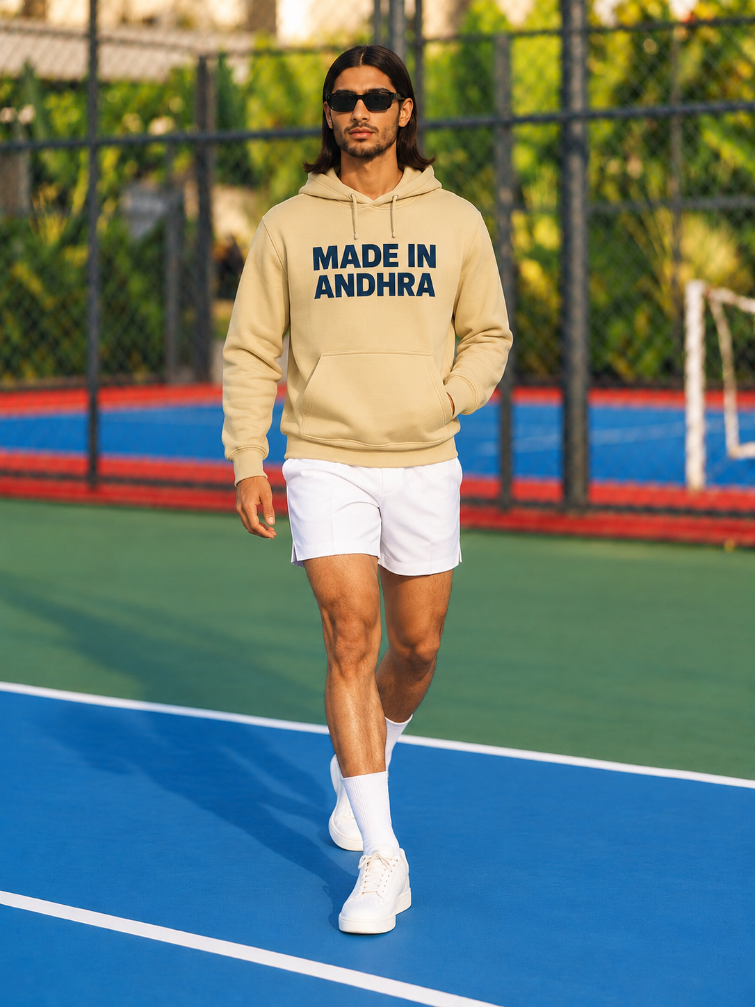 Made in Andhra™ Classic Beige Hoodie — men lifestyle