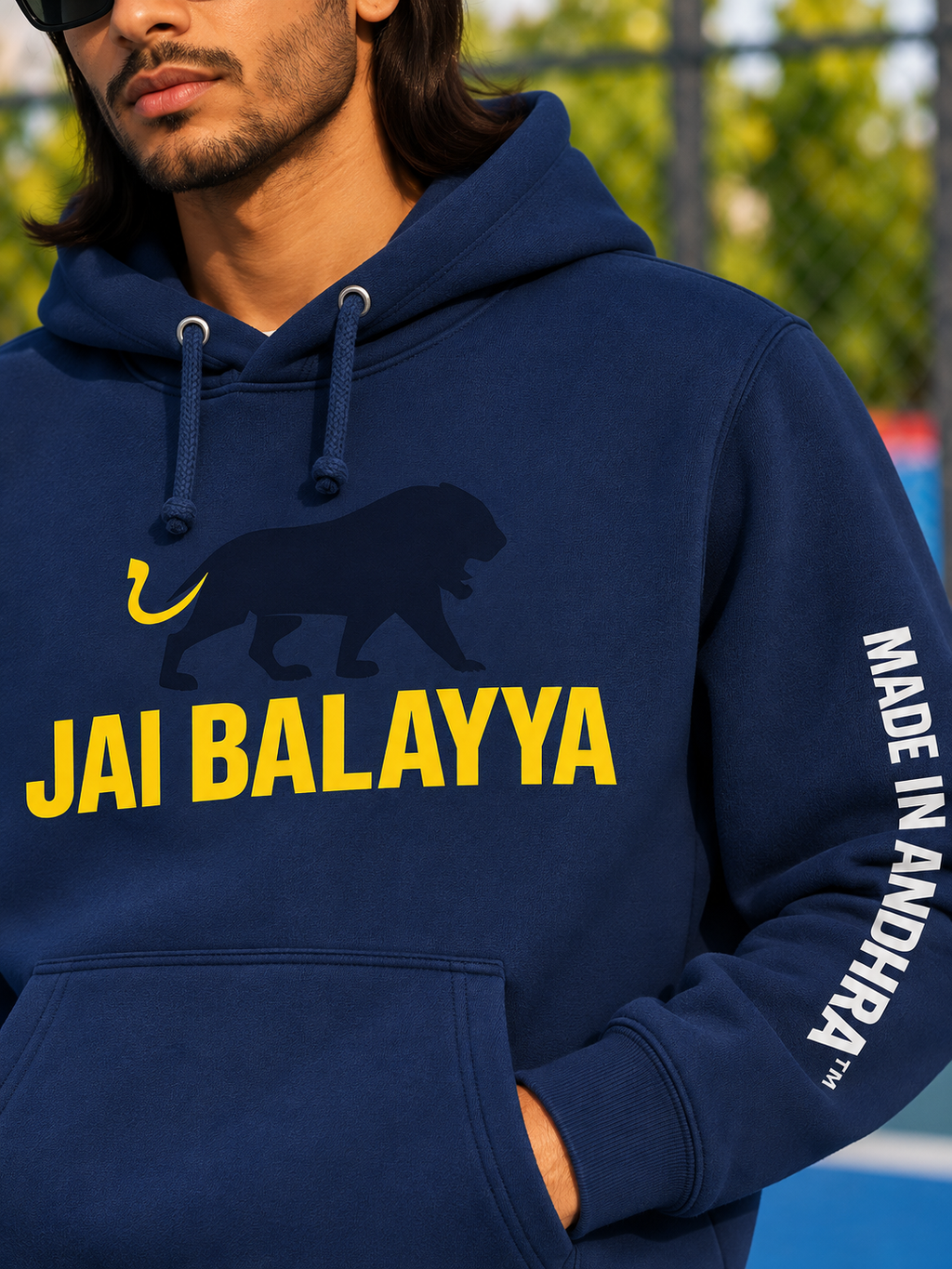 Made in Andhra™ JAI Balayya Hoodie — men construction