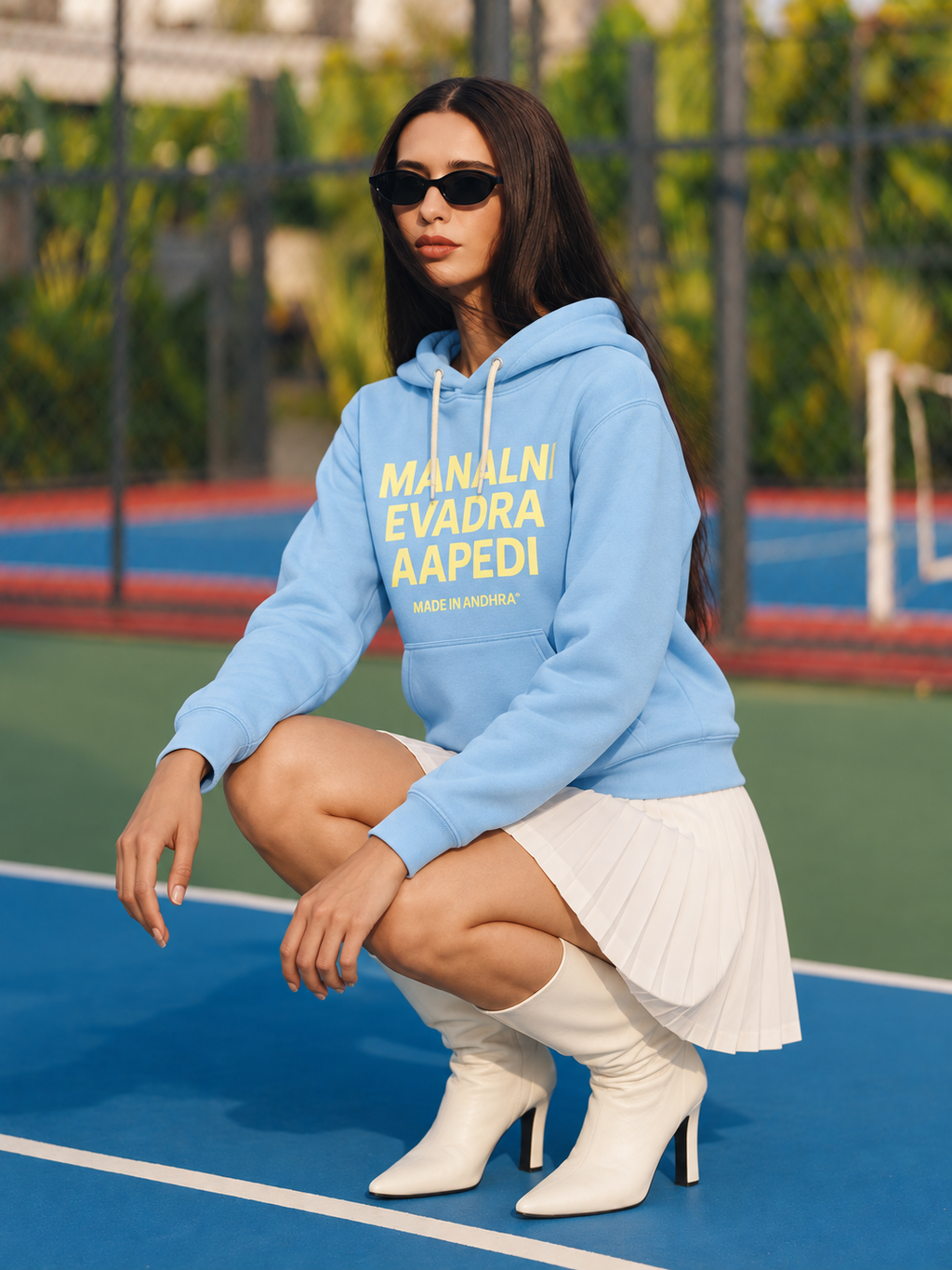 Made in Andhra™ Manalni Evadra Aapedi Hoodie — additional product view