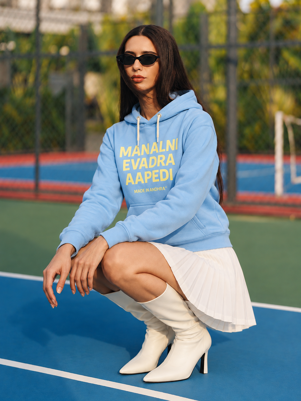 Made in Andhra™ Manalni Evadra Aapedi Hoodie — additional product view