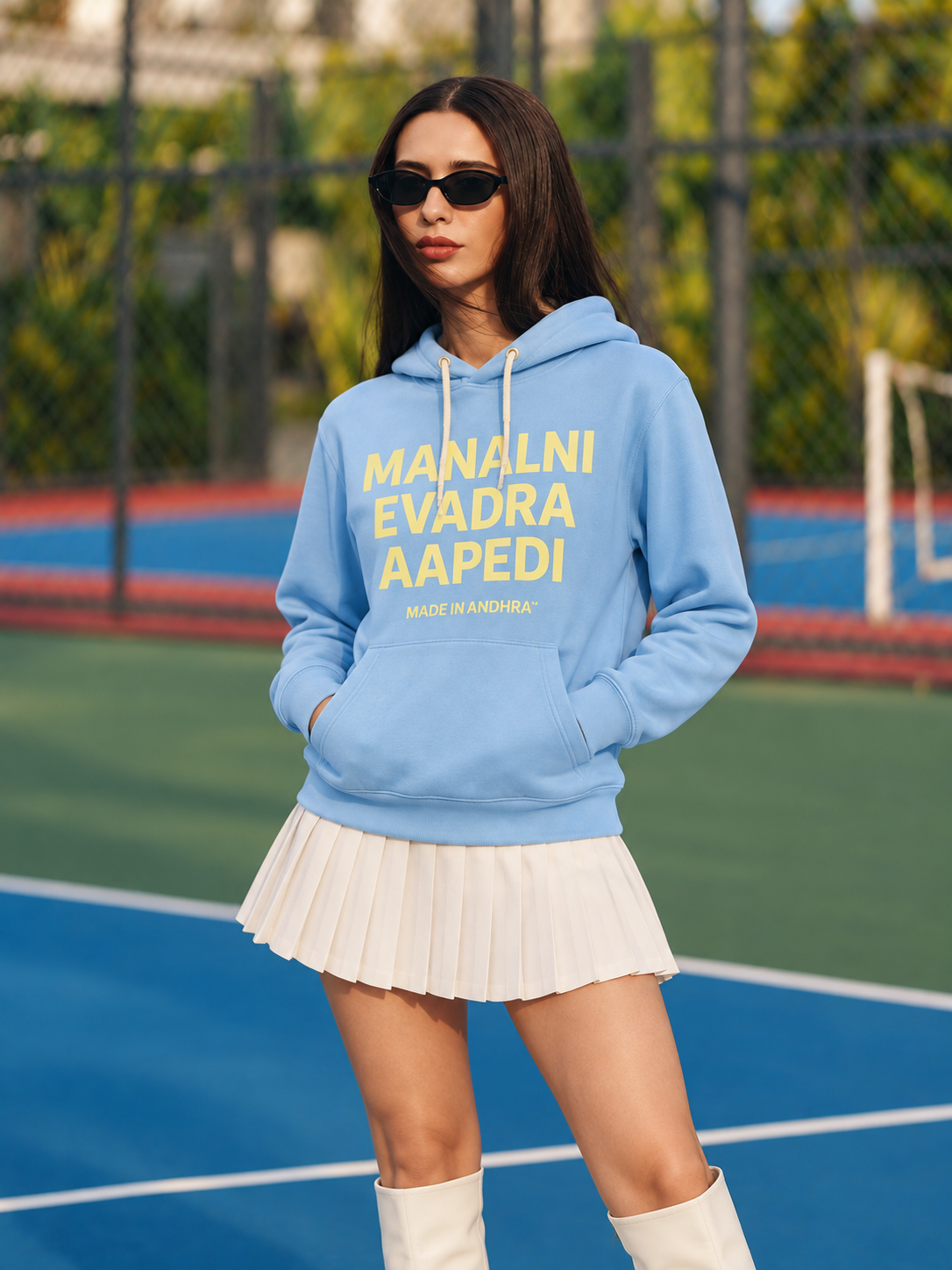 Made in Andhra™ Manalni Evadra Aapedi Hoodie — additional product view