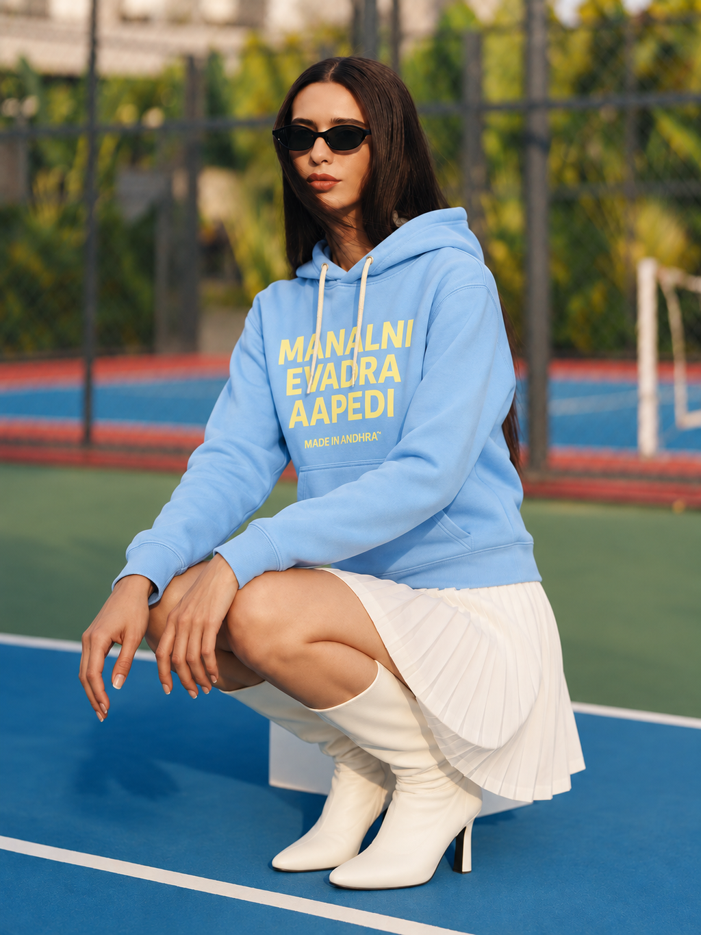 Made in Andhra™ Manalni Evadra Aapedi Hoodie — additional product view