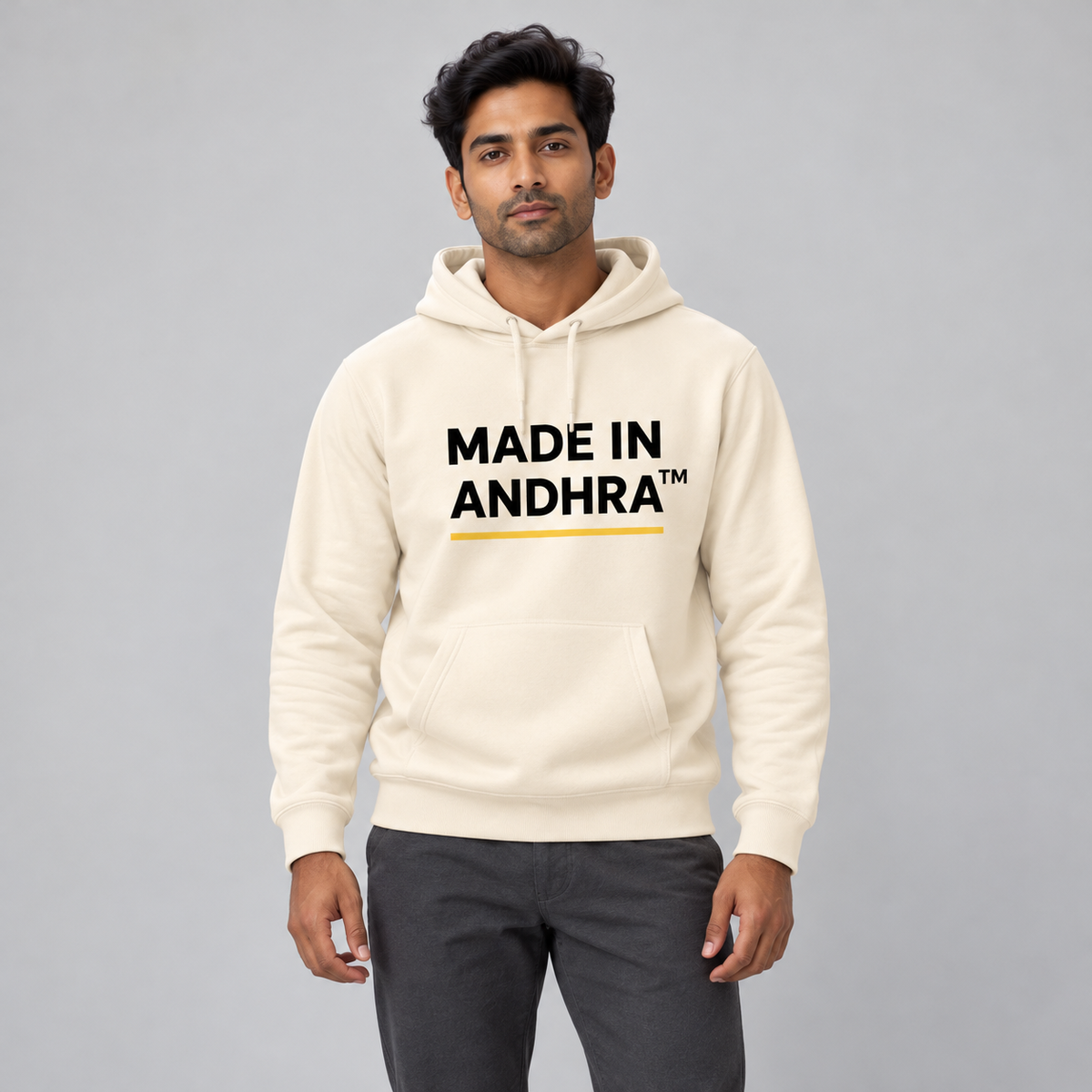 Made in Andhra™ Women’s Cream Airport Hoodie — additional product view