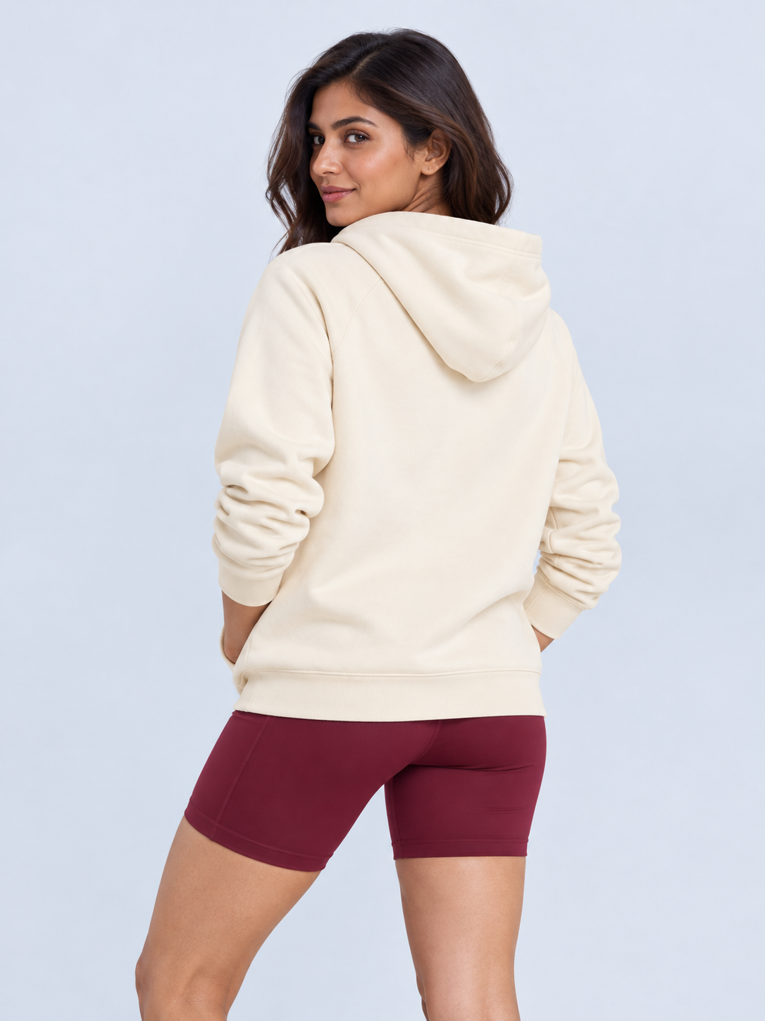 Made in Andhra™ Women’s Cream Airport Hoodie — additional product view
