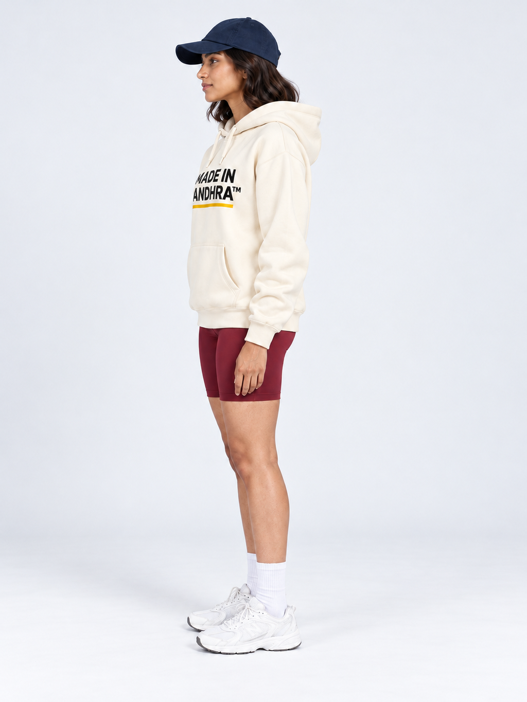 Made in Andhra™ Women’s Cream Airport Hoodie — additional product view