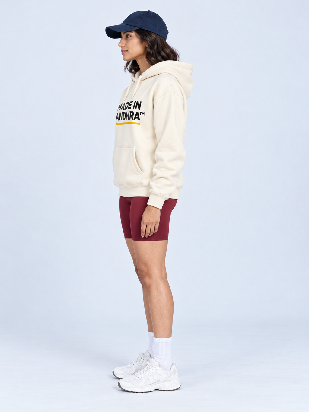 Made in Andhra™ Women’s Cream Airport Hoodie — additional product view