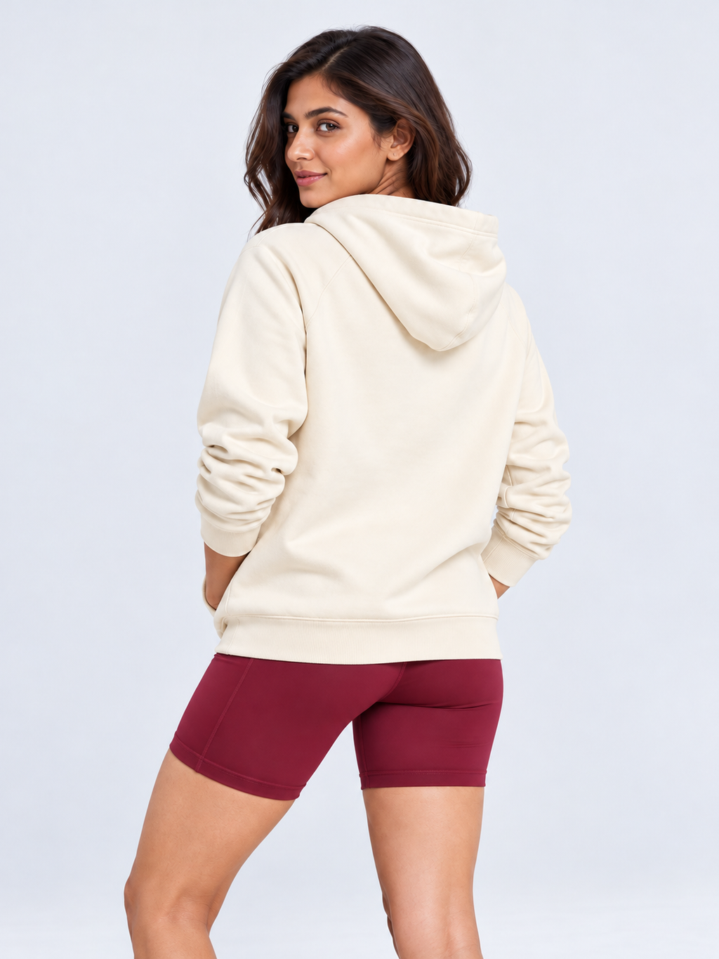 Made in Andhra™ Women’s Cream Airport Hoodie — additional product view