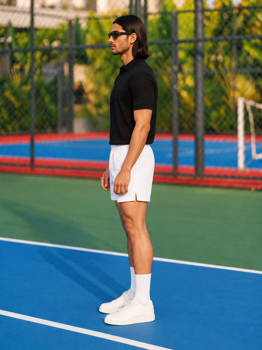 Made in Andhra™ Black Essential Polo — men left